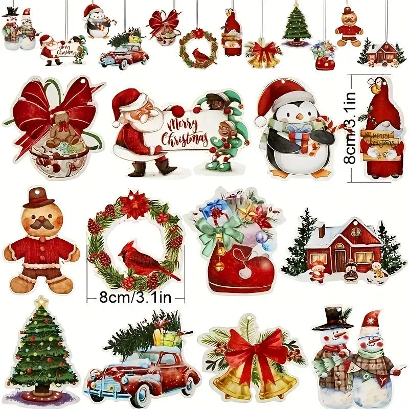 Christmas Traditional Style Christmas Ornaments Set 24 Pieces