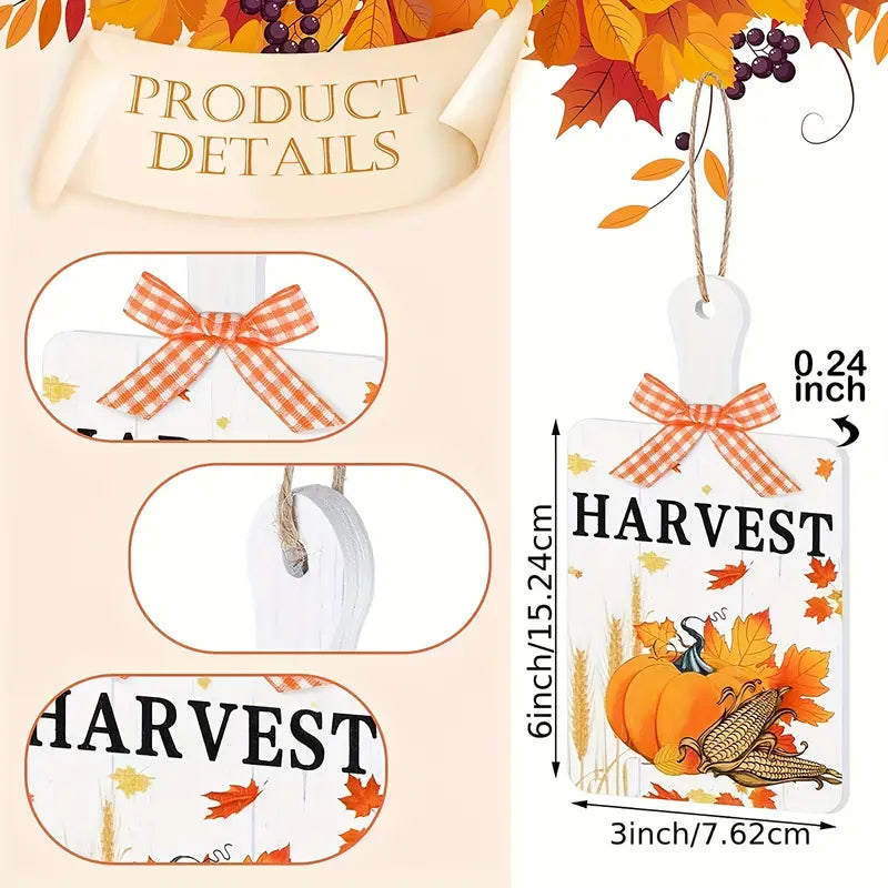 Fall Harvest Set 3 Hanging Cutting Boards Happy Fall Y'all 6" x 3"