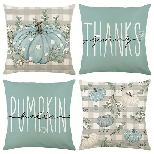 Fall Thanksgiving Throw Pillow Covers Set 4