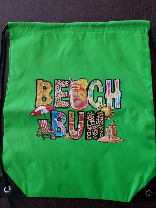 Lightweight Nylon Drawstring Backpack Beach Bum