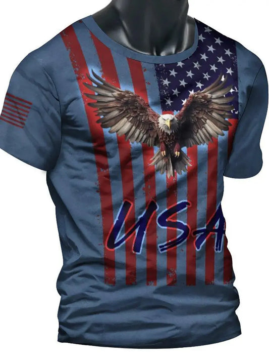 Patriotic T-Shirt Flag and Eagle XXL