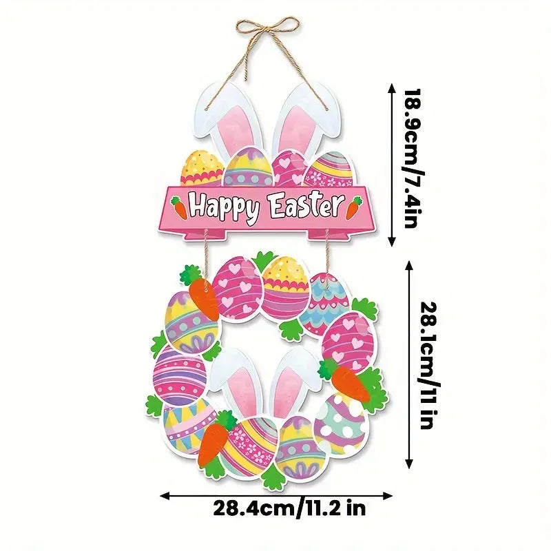 Easter Large Hanging Door Signs Welcome or Happy Easter