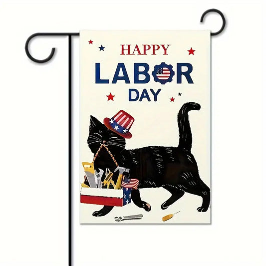 Labor Day Garden Lawn Flag Double Sided