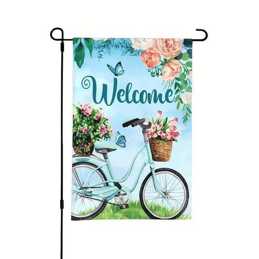 Welcome Summer Flag Bicycle Double Sides