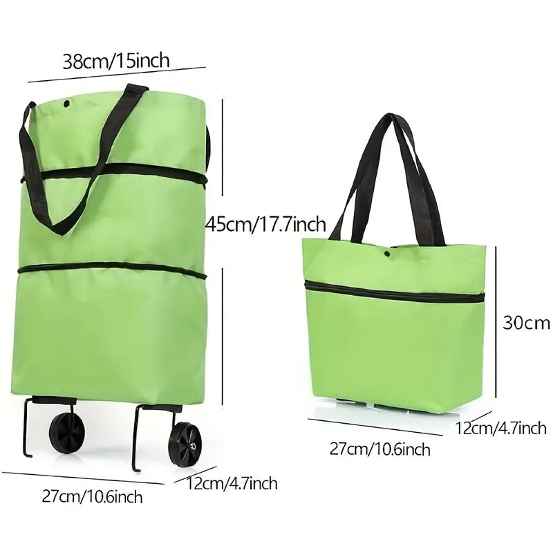 Multifunctional Travel, Shopping, Beach Bag on Wheels Foldable