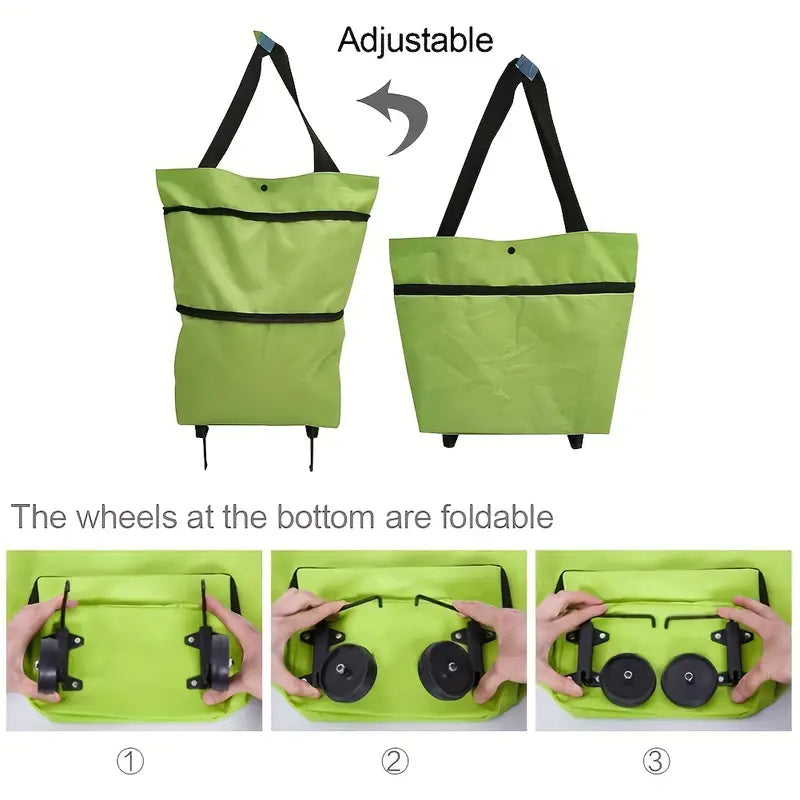 Multifunctional Travel, Shopping, Beach Bag on Wheels Foldable