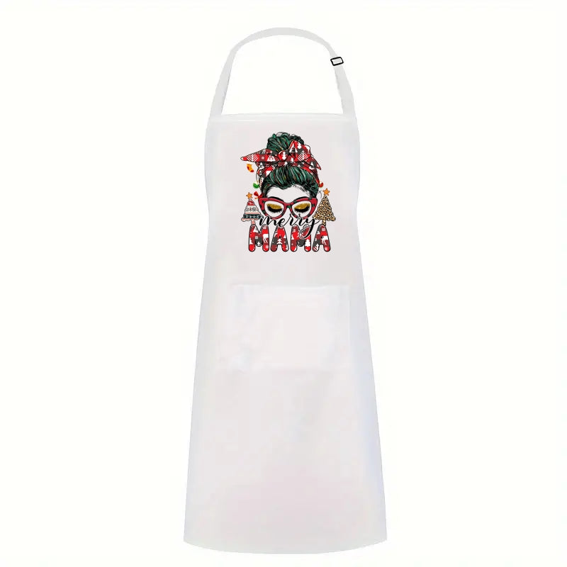 Custom White Chef Cook Apron, Your Logo, Picture or text