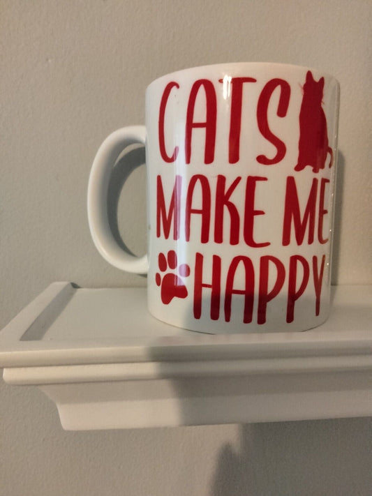 Novelty Mug Cats Make Me Happy