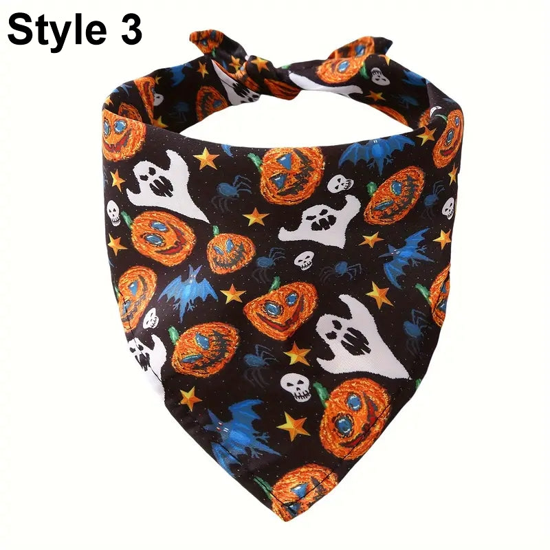 Halloween Dog Bandanas Large 25.5" x 17.7" Witches, Goblins Ghosts