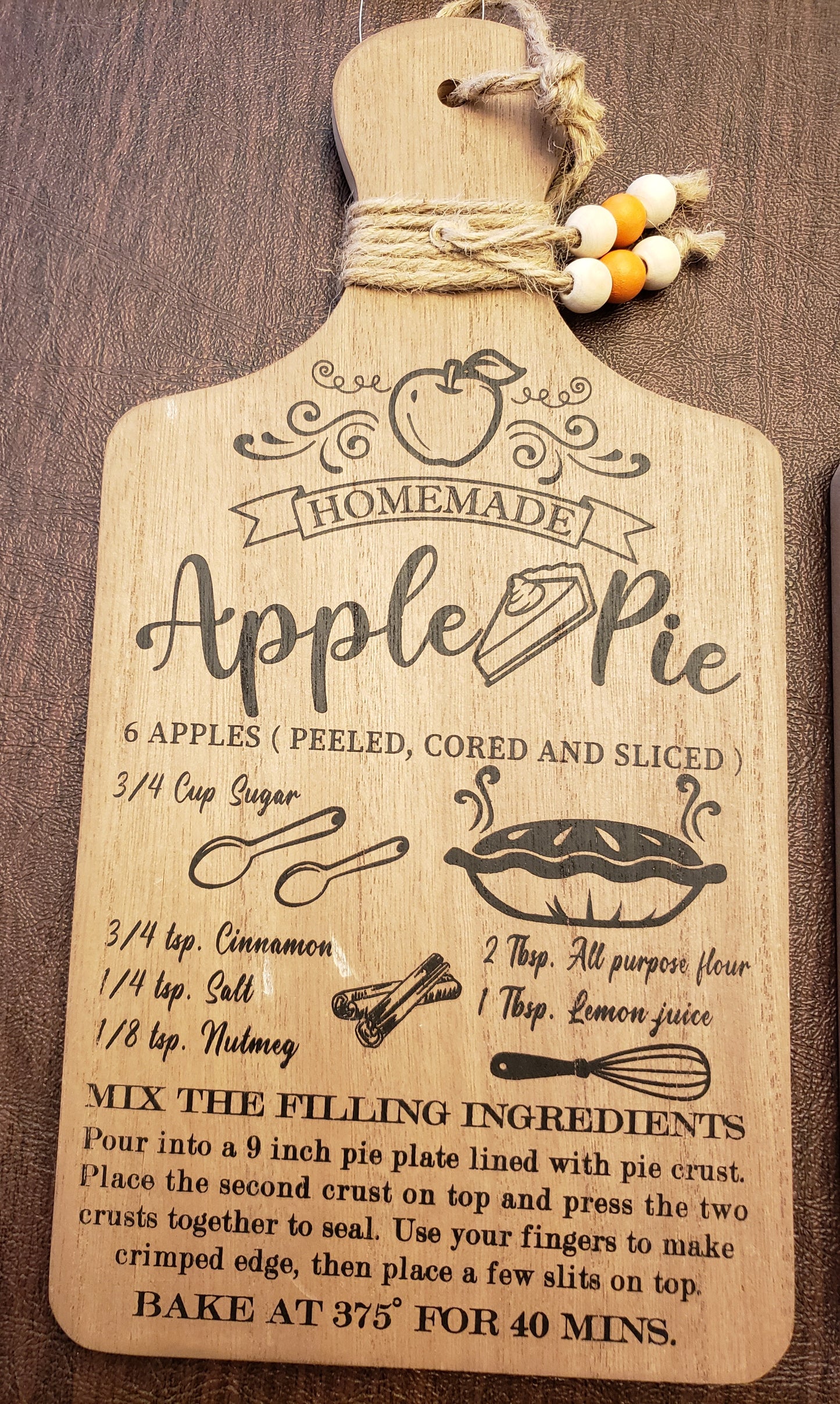 Farmhouse Hanging Cutting Boards Apple Or Pumpkin Pie Recipe