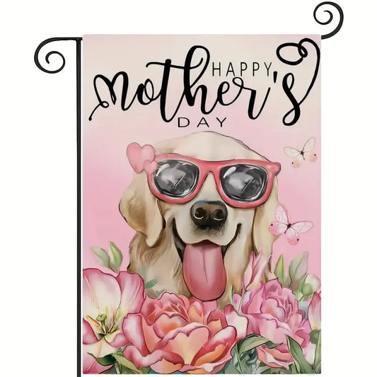 Happy Mother's Day Garden Lawn Flag Dog Double Sided