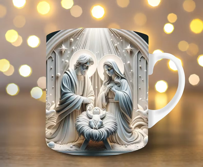 Beautiful Nativity Scene Ceramic Mug 11oz