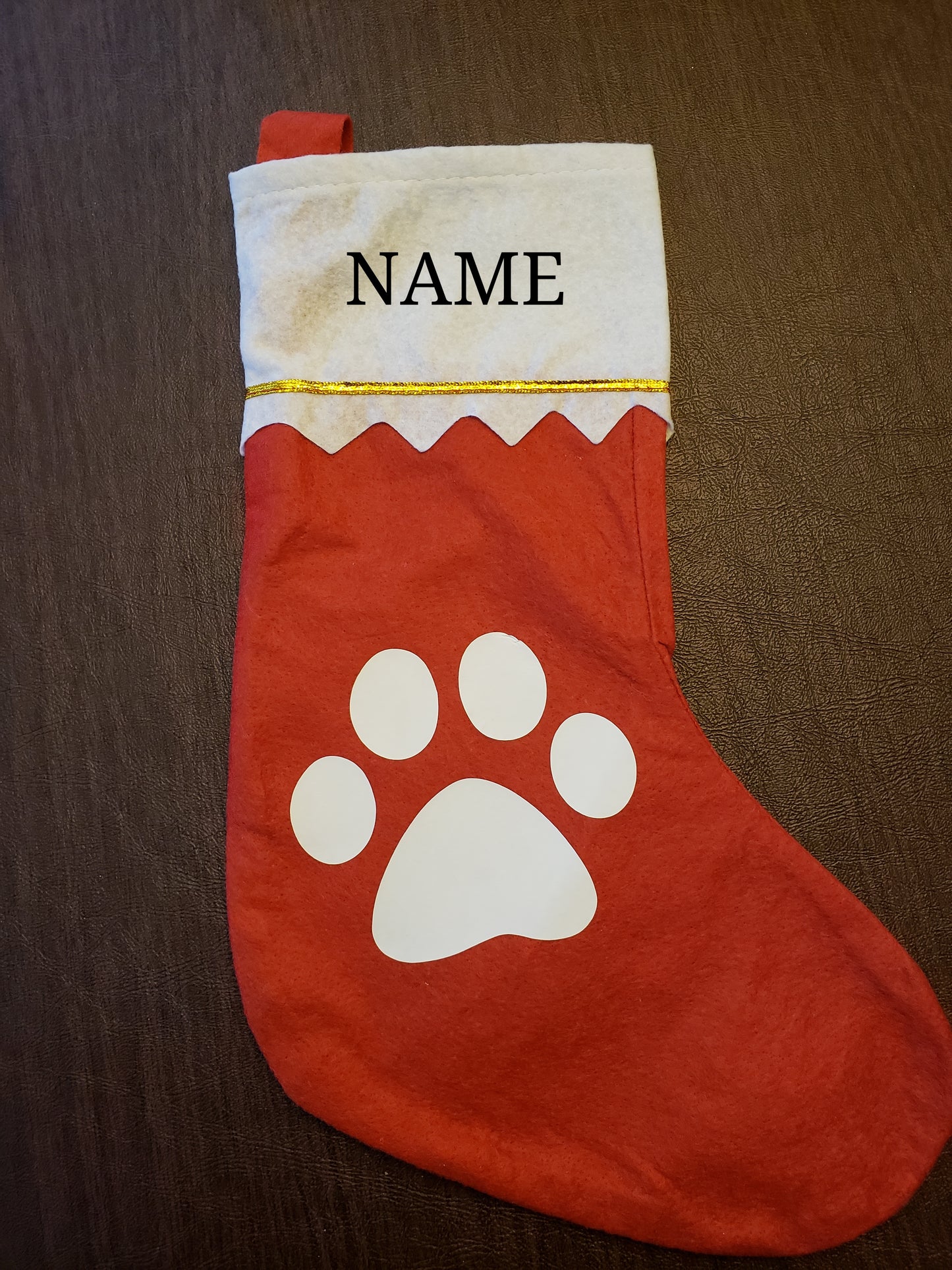 Pet Christmas Stocking Personalized Pet Name 15"