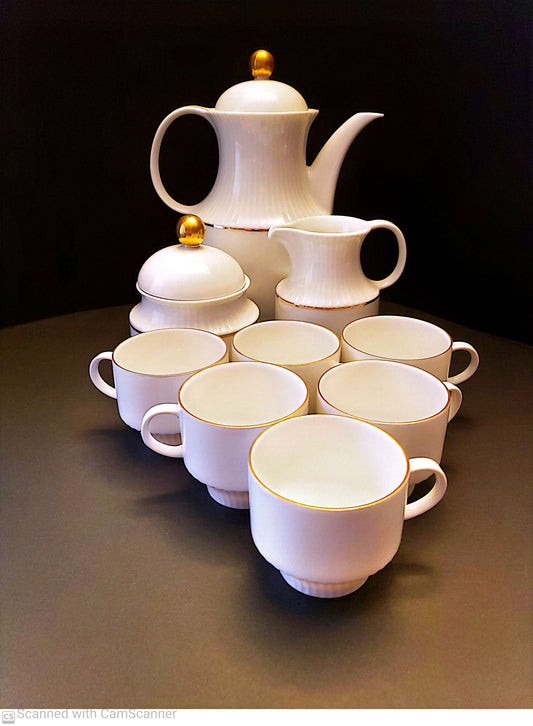 Vintage Kaiser 10 Piece Porcelain Demitasse Set  West Germany